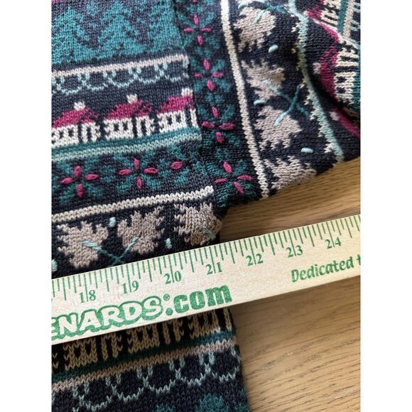 Signatures Northern‎ Isles Hand Knit Button Cabincore Sweater Cardigan Size XL - Picture 5 of 13